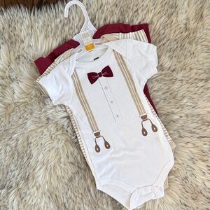 NWT 3 Piece Hudson Baby 100% Cotton Bodysuits (3-6M)